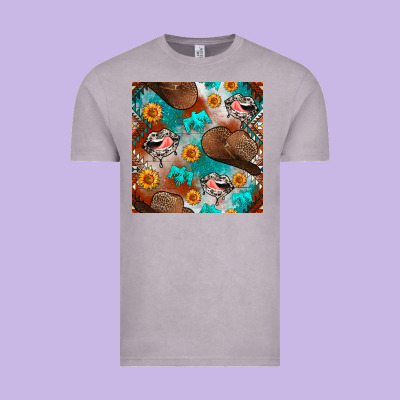 Western Cowboy Hat Seamless Pattern Vintage Tee Designed By Bundleandbundleshop