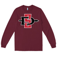 Burgundy san diego state aztecs Long Sleeve Tee - linhVisuals
