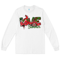 White Love Summer Long Sleeve Tee - CowhideDigitalArt