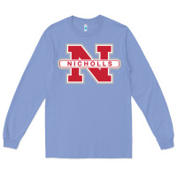 Colony Blue nicholls state colonels wordmark Long Sleeve Tee - linhVisuals
