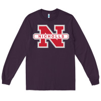 Plum nicholls state colonels wordmark Long Sleeve Tee - linhVisuals