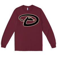Burgundy D Backs Baseball Long Sleeve Tee - linhVisuals