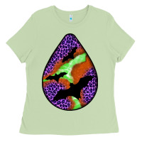 Matcha halloween bat  teardrop Ladies Tee - BundleAndBundleShop