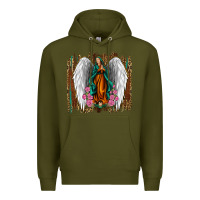 Army Green lady of guadalupe Premium Hoodie - Jasminsmagicworld