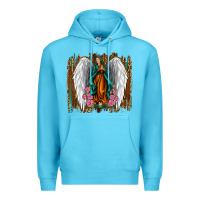 Ocean Blue lady of guadalupe Premium Hoodie - Jasminsmagicworld