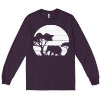Plum elephant art Long Sleeve Tee - linhVisuals