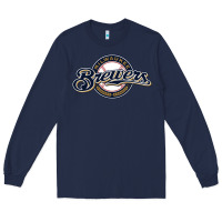 Navy The Brew Crew Baseball Long Sleeve Tee - linhVisuals