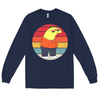 Navy smiling friends Long Sleeve Tee - linhVisuals