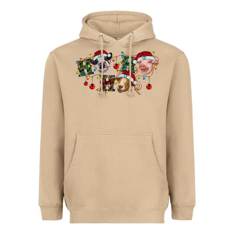 Hohoho Christmas Cows Heavyweight Hoodie by RanaPortraitStore | Teevron