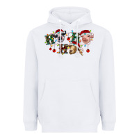 White Hohoho Christmas Cows Heavyweight Hoodie - RanaPortraitStore