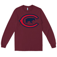 Burgundy The Cubbies Baseball Long Sleeve Tee - linhVisuals