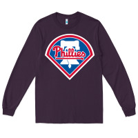 Plum The Phils Baseball Merch Long Sleeve Tee - linhVisuals