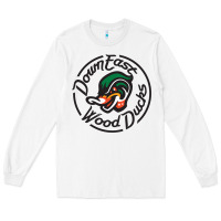 White Down East Wood Ducks Long Sleeve Tee - linhVisuals