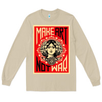 Mushroom make art no war Long Sleeve Tee - linhVisuals