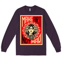 Plum make art no war Long Sleeve Tee - linhVisuals
