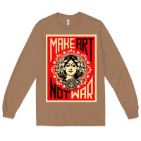 Toasted Coconut make art no war Long Sleeve Tee - linhVisuals
