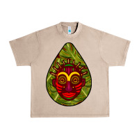 French Oak african masks teardrop  7 Urban Heavy Tee - BundleAndBundleShop