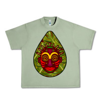 Oil Green african masks teardrop  7 Urban Heavy Tee - BundleAndBundleShop