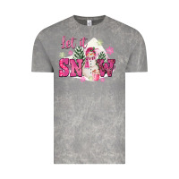 Cloud Rock Let It Snow Pink Christmas Vintage Tee - FaDigitalArtStudio