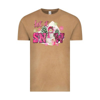 Vintage Camel Let It Snow Pink Christmas Vintage Tee - FaDigitalArtStudio