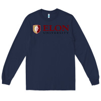 Navy Elon University Long Sleeve Tee - linhVisuals