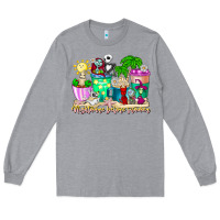 Heather Grey nightmare before summer coffee cups Long Sleeve Tee - CowhideDigitalArt