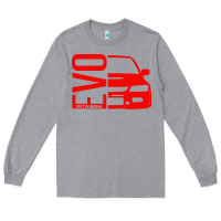 Heather Grey evo car Long Sleeve Tee - linhVisuals