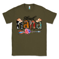 Army Green Blessed Nana Classic Tee - CowCowDesign