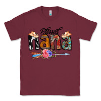 Burgundy Blessed Nana Classic Tee - CowCowDesign