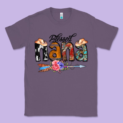 Blessed Nana Classic Tee Designed By Cowcowdesign