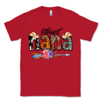 Red Blessed Nana Classic Tee - CowCowDesign