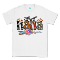White Blessed Nana Classic Tee - CowCowDesign