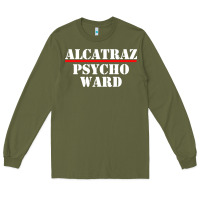 Army Green alcatraz Long Sleeve Tee - linhVisuals