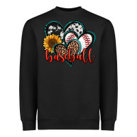 Black baseball hearts Heavyweight Sweatshirt - Jasminsmagicworld