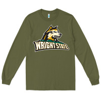 Army Green Wright State Raiders, Merch Long Sleeve Tee - linhVisuals