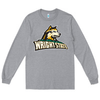 Heather Grey Wright State Raiders, Merch Long Sleeve Tee - linhVisuals