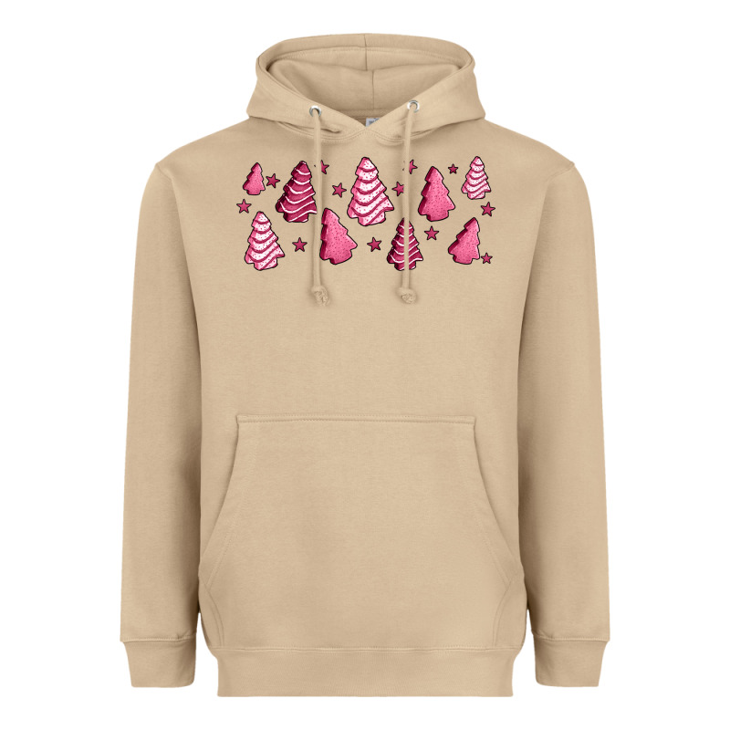 Pink Christmas Cakes Heavyweight Hoodie by Jasminsmagicworld | Teevron