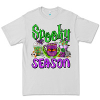 Dove Grey Spooky Season Coffee Cups Premium Tee - FaDigitalArtStudio