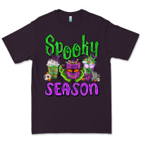 Plum Spooky Season Coffee Cups Premium Tee - FaDigitalArtStudio
