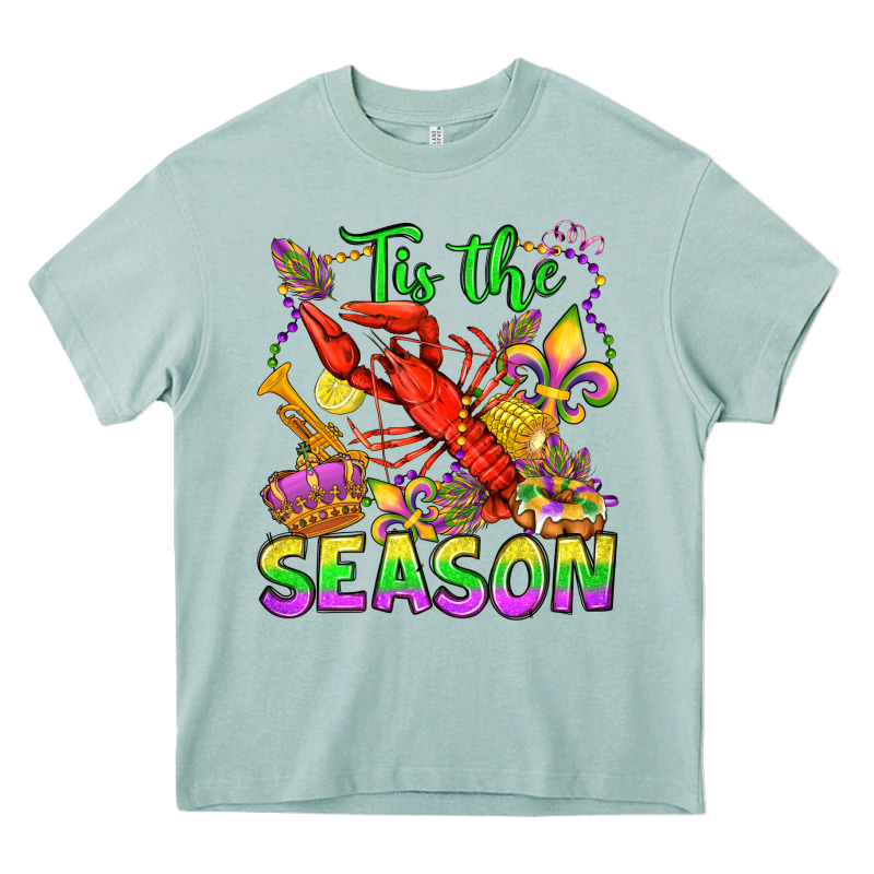 Tis The Season Mardi Gras Olivia Heavy Core Tee by OliviaCreatesArt | Teevron