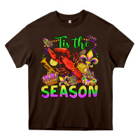 Chocolate Brown tis the season mardi gras olivia Heavy Core Tee - OliviaCreatesArt