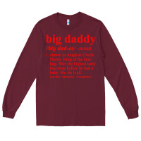 Burgundy big daddy Long Sleeve Tee - linhVisuals