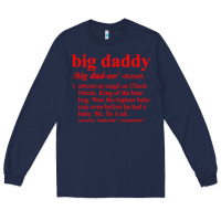 Navy big daddy Long Sleeve Tee - linhVisuals