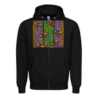 Black mardi gras king cake leopard Zipper Hoodie - RanaPortraitStore