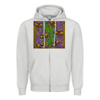 Dove Grey mardi gras king cake leopard Zipper Hoodie - RanaPortraitStore