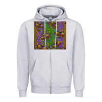 Heather Grey mardi gras king cake leopard Zipper Hoodie - RanaPortraitStore