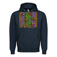 Navy mardi gras king cake leopard Zipper Hoodie - RanaPortraitStore