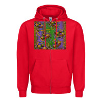 Red mardi gras king cake leopard Zipper Hoodie - RanaPortraitStore