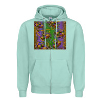 Seafoam mardi gras king cake leopard Zipper Hoodie - RanaPortraitStore