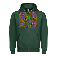 Sports Green mardi gras king cake leopard Zipper Hoodie - RanaPortraitStore